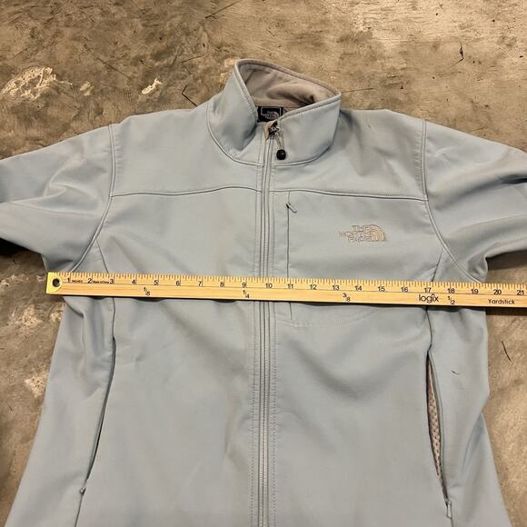 The North Face APEX Size M Womens Full Zip Stand Collar Softshell Jacket Blue - Picture 4 of 6
